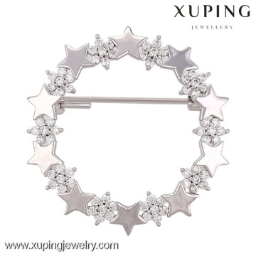 00007-xuping élégante broche épingles de hijab, broches de mariage étoiles